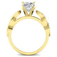 Sophora Moissanite Matching Band Only (engagement Ring Not Included) For Ring With Cushion Center yellowgold