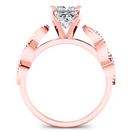 Sophora Moissanite Matching Band Only (engagement Ring Not Included) For Ring With Princess Center rosegold