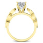 Sophora Moissanite Matching Band Only (engagement Ring Not Included) For Ring With Princess Center yellowgold