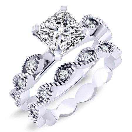 2.00 ct - Sophora - Princess Moissanite Bridal Set