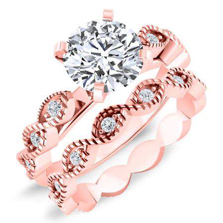 Sophora Round Diamond Bridal Set (Lab Grown Igi Cert) rosegold