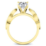 Sophora Round Moissanite Engagement Ring yellowgold
