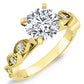 Sophora Round Moissanite Engagement Ring yellowgold