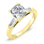 Sorrel Moissanite Matching Band Only (engagement Ring Not Included) For Ring With Cushion Center yellowgold