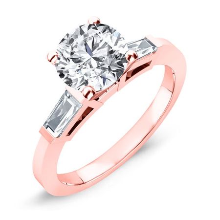 Sorrel Moissanite Matching Band Only (engagement Ring Not Included) For Ring With Round Center rosegold