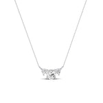 Spirea Cushion Cut Diamond Accented Necklace (Clarity Enhanced) whitegold