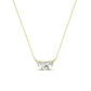 Spirea Cushion Cut Moissanite Accented Necklace yellowgold