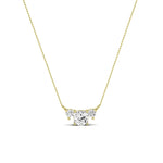 Spirea Cushion Cut Moissanite Accented Necklace yellowgold