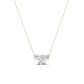 Spirea Emerald Cut Diamond Accented Necklace