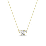 Spirea Oval Cut Diamond Accented Necklace (Clarity Enhanced) yellowgold