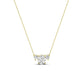 Spirea Oval Cut Diamond Accented Necklace (Clarity Enhanced) yellowgold