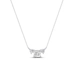 Spirea Princess Cut Diamond Accented Necklace (Clarity Enhanced) whitegold
