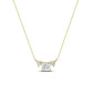 Spirea Princess Cut Moissanite Accented Necklace yellowgold