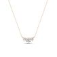 Spirea Round Cut Moissanite Accented Necklace rosegold