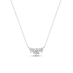 Spirea Round Cut Moissanite Accented Necklace whitegold