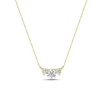 Spirea Round Cut Moissanite Accented Necklace yellowgold