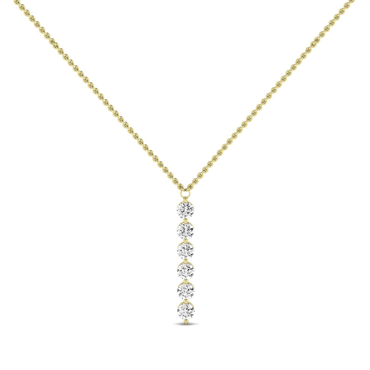 Stella Round Diamond Necklace yellowgold