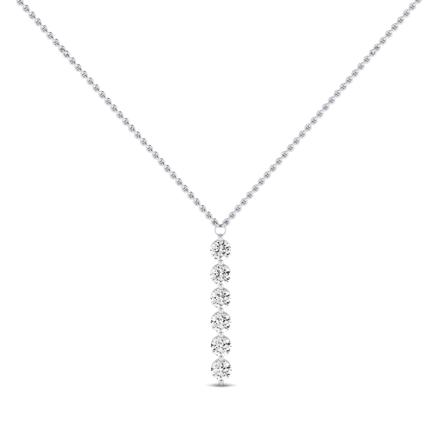 Stella Round Diamond Necklace whitegold