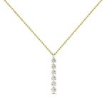 Stella Round Diamond Necklace yellowgold