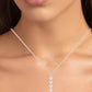 Stella Round Moissanite Necklace rosegold