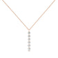 Stella Round Moissanite Necklace rosegold