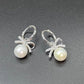 Stephanie Moissanite & Pearl Earrings whitegold