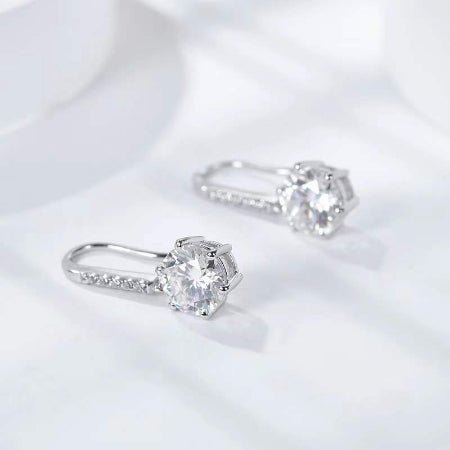 Suanne Moissanite Earrings whitegold