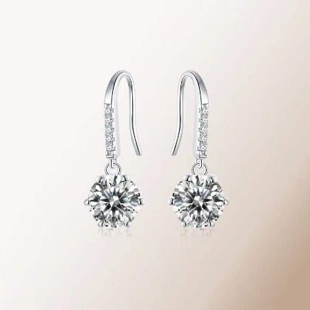 Suanne Moissanite Earrings whitegold