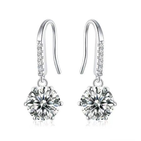 Suanne Moissanite Earrings whitegold