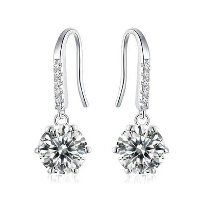 Suanne Moissanite Earrings whitegold