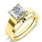 Sundrop Princess Moissanite Bridal Set yellowgold