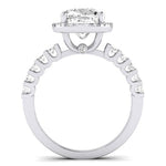 Sweet Pea Diamond Matching Band Only ( Engagement Ring Not Included) For Ring With Cushion Center whitegold