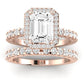 Sweet Pea Diamond Matching Band Only ( Engagement Ring Not Included) For Ring With Emerald Center rosegold