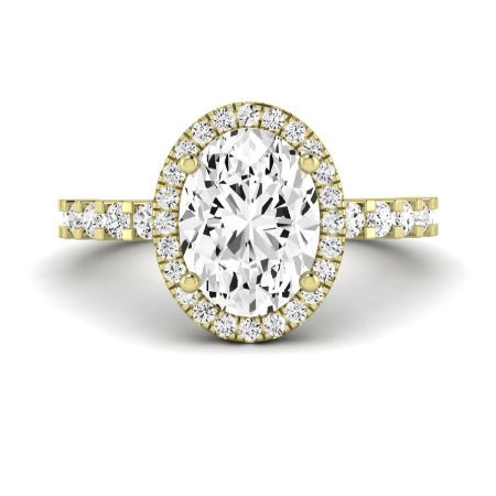 Sweet Pea Diamond Matching Band Only ( Engagement Ring Not Included) For Ring With Oval Center yellowgold
