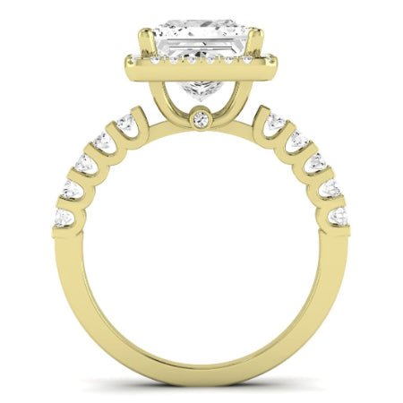 Sweet Pea Diamond Matching Band Only ( Engagement Ring Not Included) For Ring With Princess Center yellowgold
