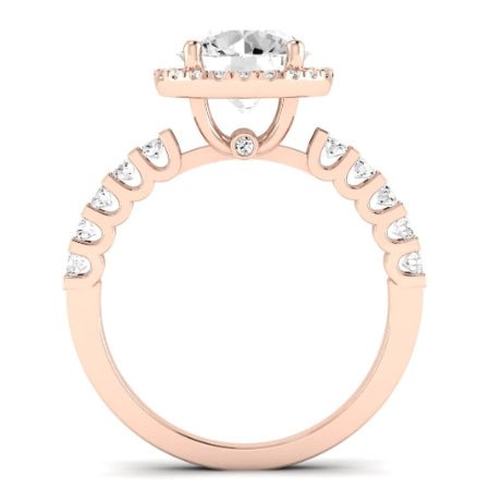 Sweet Pea Diamond Matching Band Only (does Not Include Engagement Ring) For Ring With Round Center rosegold