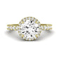 Sweet Pea Diamond Matching Band Only (does Not Include Engagement Ring) For Ring With Round Center yellowgold