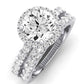 Sweet Pea Diamond Matching Band Only (does Not Include Engagement Ring) For Ring With Round Center whitegold