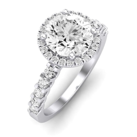 Sweet Pea Diamond Matching Band Only (does Not Include Engagement Ring) For Ring With Round Center whitegold