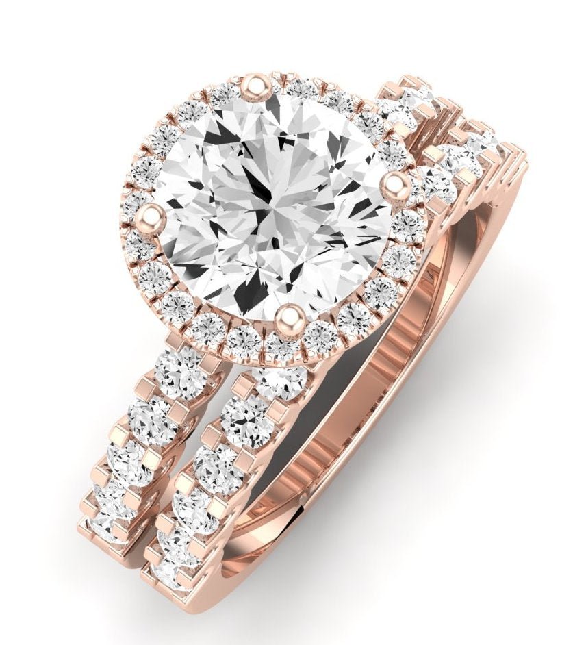 Sweet Pea Diamond Matching Band Only (does Not Include Engagement Ring) For Ring With Round Center rosegold