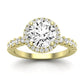 Sweet Pea Diamond Matching Band Only (does Not Include Engagement Ring) For Ring With Round Center yellowgold