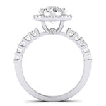 Sweet Pea Diamond Matching Band Only (does Not Include Engagement Ring) For Ring With Round Center whitegold