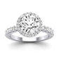 Sweet Pea Diamond Matching Band Only (does Not Include Engagement Ring) For Ring With Round Center whitegold