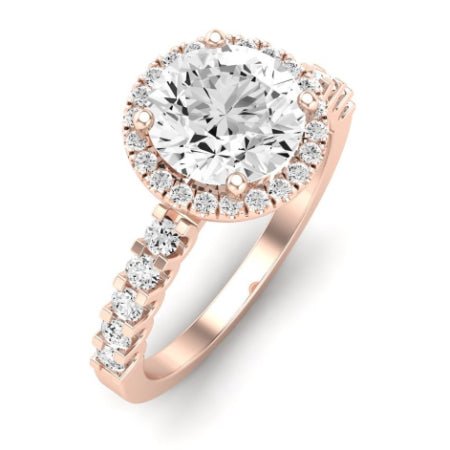 Sweet Pea Diamond Matching Band Only (does Not Include Engagement Ring) For Ring With Round Center rosegold