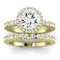 Sweet Pea Diamond Matching Band Only (does Not Include Engagement Ring) For Ring With Round Center yellowgold