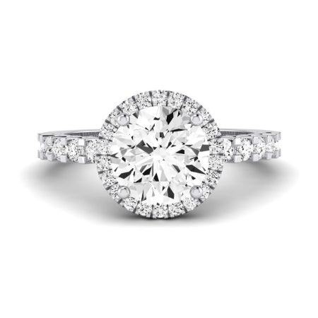 Sweet Pea Diamond Matching Band Only (does Not Include Engagement Ring) For Ring With Round Center whitegold