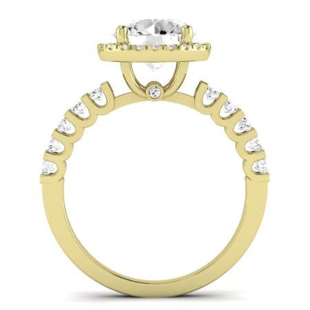 Sweet Pea Diamond Matching Band Only (does Not Include Engagement Ring) For Ring With Round Center yellowgold