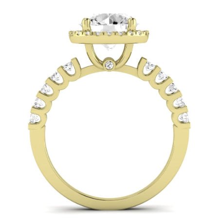 Sweet Pea Diamond Matching Band Only (does Not Include Engagement Ring) For Ring With Round Center yellowgold