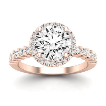 Sweet Pea Diamond Matching Band Only (does Not Include Engagement Ring) For Ring With Round Center rosegold