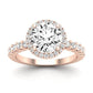 Sweet Pea Diamond Matching Band Only (does Not Include Engagement Ring) For Ring With Round Center rosegold